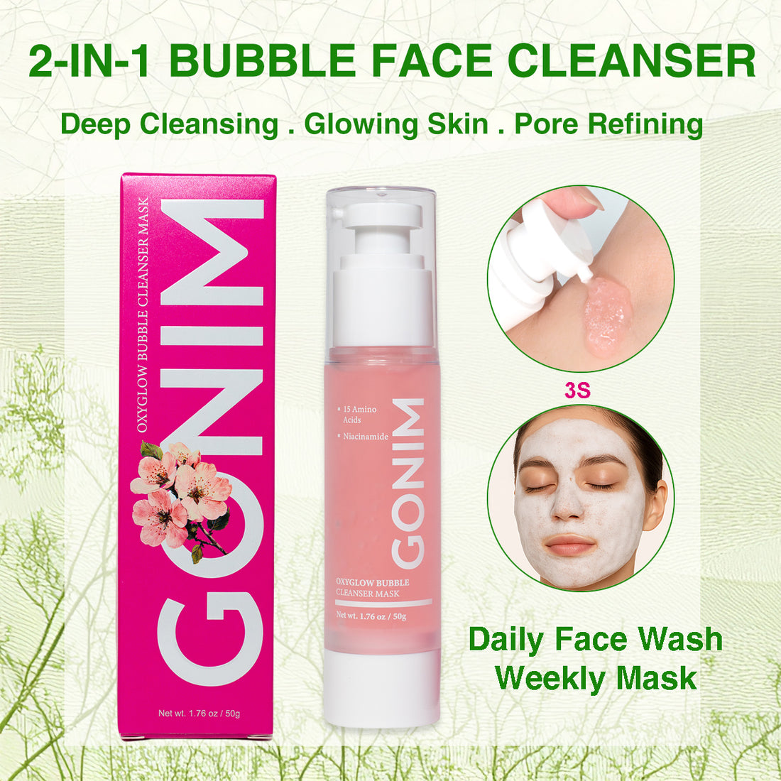GONIM Oxyglow Bubble Cleanser Mask 1.76 oz