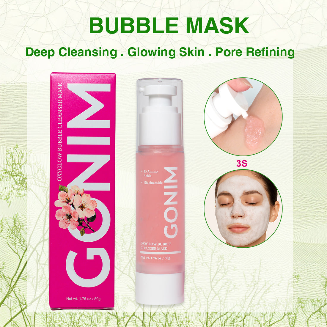 GONIM Oxyglow Bubble Cleanser Mask 1.76 oz